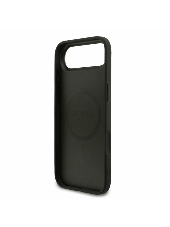 Guess Guess PU Bőr 4G Színes Gyűrű MagSafe Hátlap iPhone Air Fekete