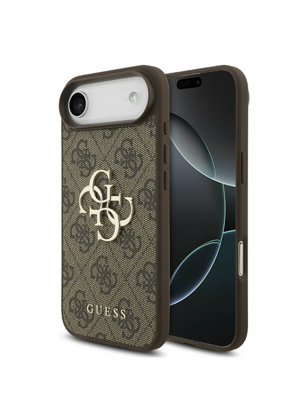 Guess Guess PU 4G Metal Logo Hátlap iPhone Air Barna