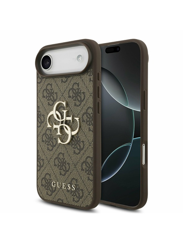 Guess Guess PU 4G Metal Logo Hátlap iPhone Air Barna