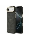 Guess Guess PU Bőr 4G Arany Keret MagSafe Hátlap iPhone Air Fekete
