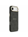 Guess Guess PU Bőr 4G Arany Keret MagSafe Hátlap iPhone Air Fekete