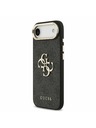 Guess Guess PU Bőr 4G Metal Logo Arany Keret Hátlap iPhone Air Fekete