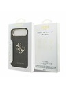 Guess Guess PU Bőr 4G Metal Logo Arany Keret Hátlap iPhone Air Fekete