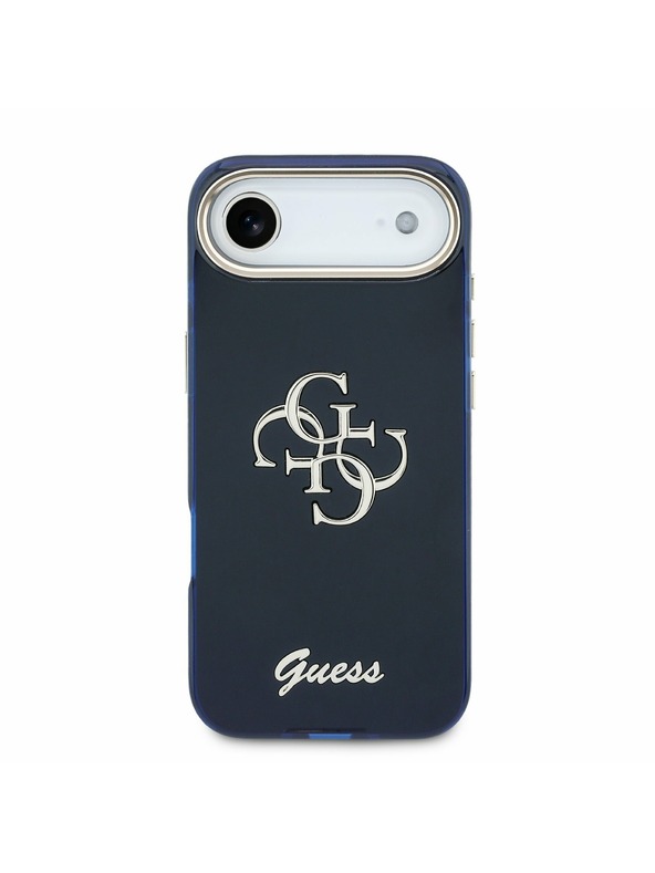 Guess Guess IML 4G Script Metal Logo Hátlap iPhone Air Kék