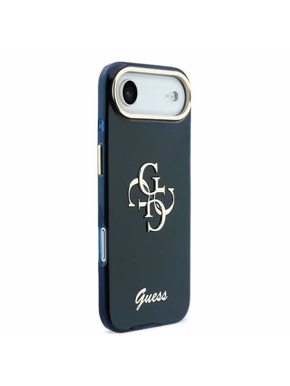 Guess Guess IML 4G Script Metal Logo Hátlap iPhone Air Kék