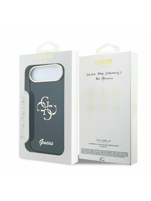 Guess Guess IML 4G Script Metal Logo Hátlap iPhone Air Kék