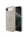Guess Guess PU Leather 4G Metal Logo Gold Frame Hátlap iPhone Air számára Rózsaszín