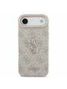 Guess Guess PU Leather 4G Metal Logo Gold Frame Hátlap iPhone Air számára Rózsaszín