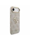 Guess Guess PU Leather 4G Metal Logo Gold Frame Hátlap iPhone Air számára Rózsaszín