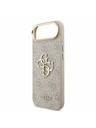 Guess Guess PU Leather 4G Metal Logo Gold Frame Hátlap iPhone Air számára Rózsaszín