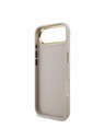 Guess Guess PU Leather 4G Metal Logo Gold Frame Hátlap iPhone Air számára Rózsaszín