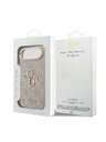 Guess Guess PU Leather 4G Metal Logo Gold Frame Hátlap iPhone Air számára Rózsaszín