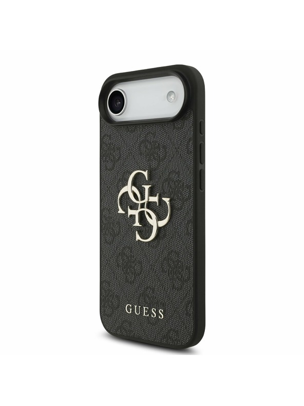 Guess Guess PU 4G Metal Logo Pánt Hátlap iPhone Air számára Fekete