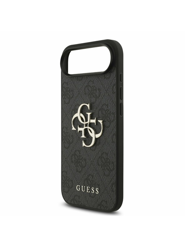 Guess Guess PU 4G Metal Logo Pánt Hátlap iPhone Air számára Fekete