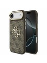Guess Guess PU Leather 4G Metal Logo Gold Frame Hátlap iPhone Air számára Barna