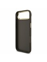 Guess Guess PU Leather 4G Metal Logo Gold Frame Hátlap iPhone Air számára Barna