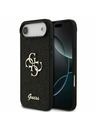 Guess Guess PU Fixed Glitter 4G Metal Logo Hátlap iPhone Air számára Fekete