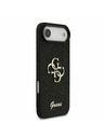 Guess Guess PU Fixed Glitter 4G Metal Logo Hátlap iPhone Air számára Fekete