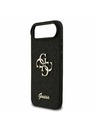 Guess Guess PU Fixed Glitter 4G Metal Logo Hátlap iPhone Air számára Fekete