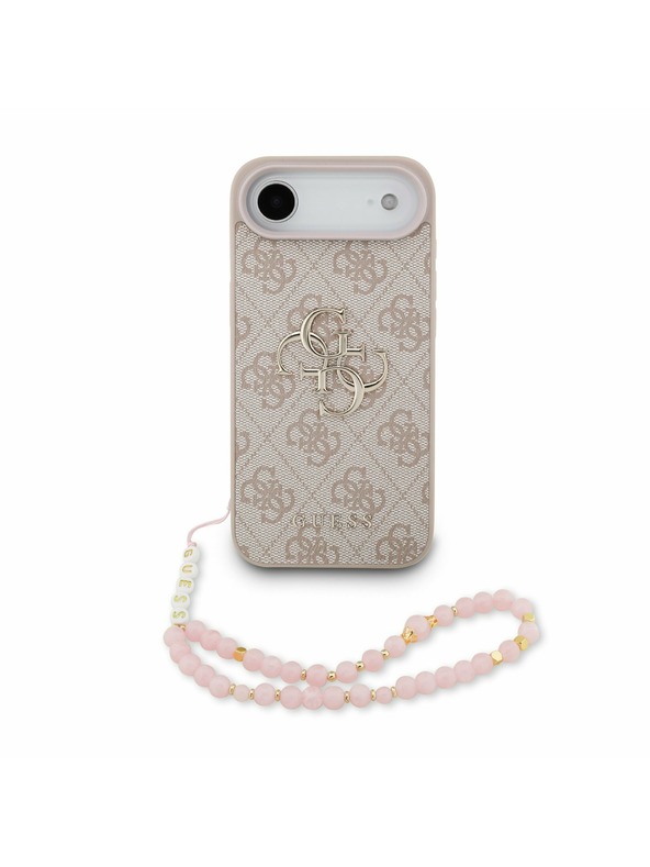 Guess Guess PU 4G Metal Logo Pánt Hátlap iPhone Air számára Rózsaszín