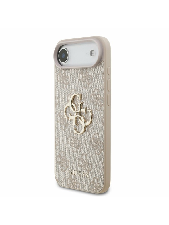 Guess Guess PU 4G Metal Logo Hátlap iPhone Air számára Rózsaszín