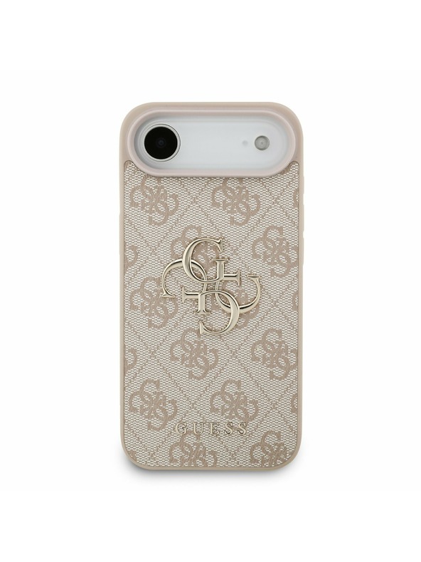 Guess Guess PU 4G Metal Logo Hátlap iPhone Air számára Rózsaszín