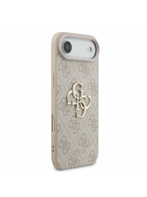 Guess Guess PU 4G Metal Logo Hátlap iPhone Air számára Rózsaszín