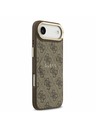 Guess Guess PU Leather 4G Gold Frame MagSafe Hátlap iPhone Air számára Barna