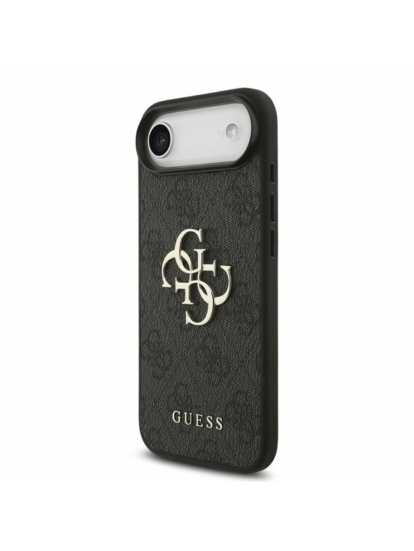 Guess Guess PU 4G Metal Logo Hátlap iPhone Air számára Szürke