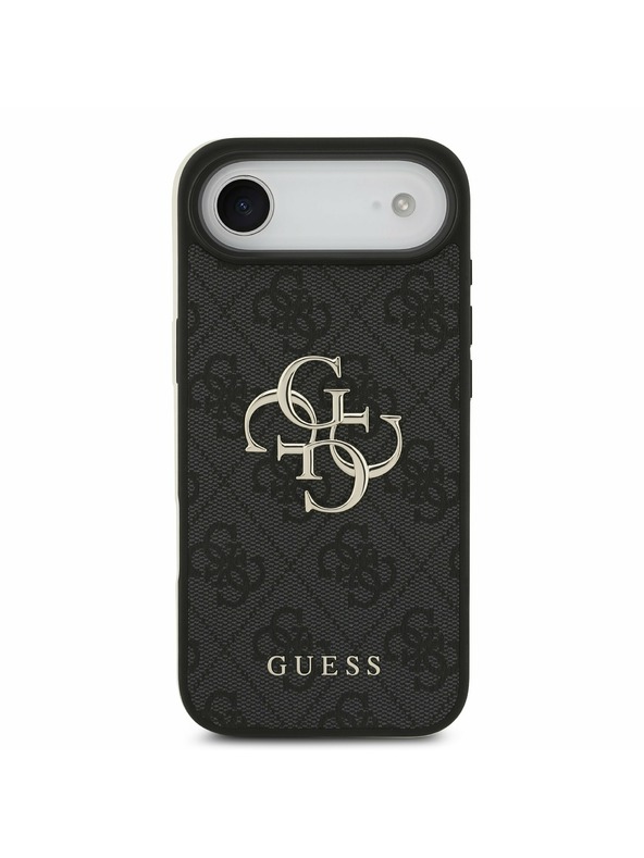 Guess Guess PU 4G Metal Logo Hátlap iPhone Air számára Szürke