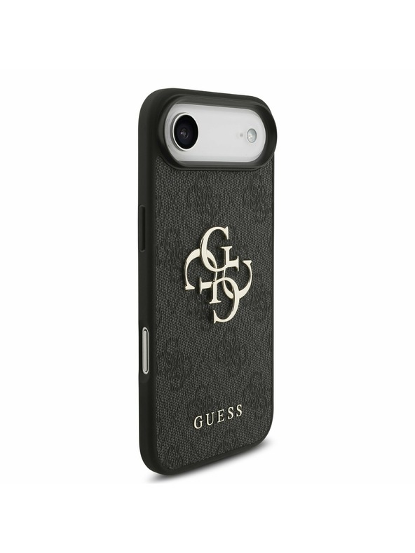Guess Guess PU 4G Metal Logo Hátlap iPhone Air számára Szürke