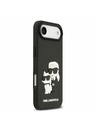 Karl Lagerfeld Karl Lagerfeld 3D Rubber Karl and Choupette Hátlap iPhone Air számára Fekete