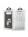 Karl Lagerfeld Karl Lagerfeld 3D Rubber Karl and Choupette Hátlap iPhone Air számára Fekete