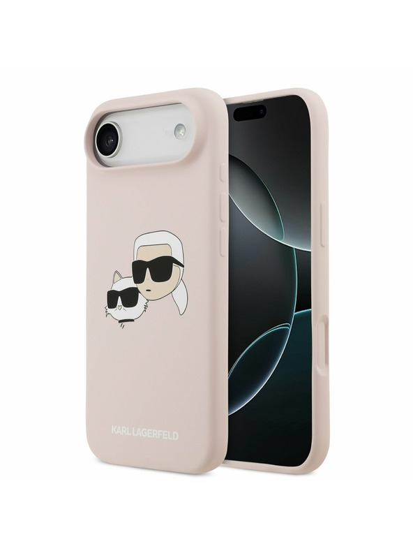 Karl Lagerfeld Karl Lagerfeld Liquid Silicone Double Heads MagSafe Hátlap iPhone Air számára Rózsaszín