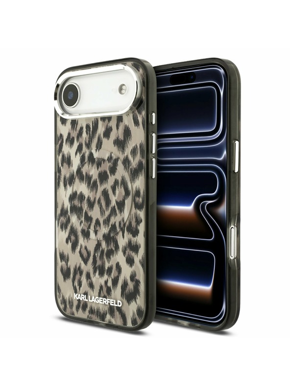 Karl Lagerfeld Karl Lagerfeld IML Leopard MagSafe Hátlap iPhone Air számára Barna