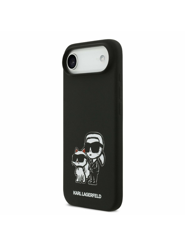 Karl Lagerfeld Karl Lagerfeld Liquid Silicone K&CH Sketch MagSafe Hátlap iPhone Air számára Fekete