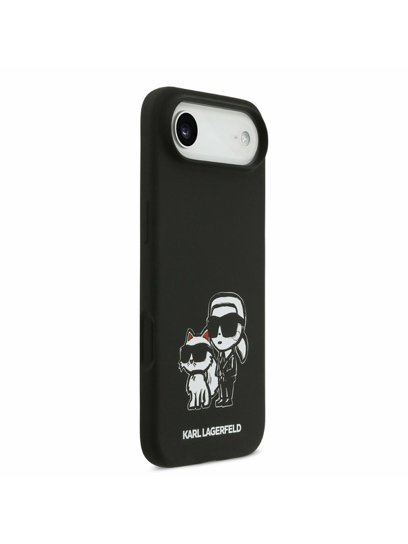 Karl Lagerfeld Karl Lagerfeld Liquid Silicone K&CH Sketch MagSafe Hátlap iPhone Air számára Fekete