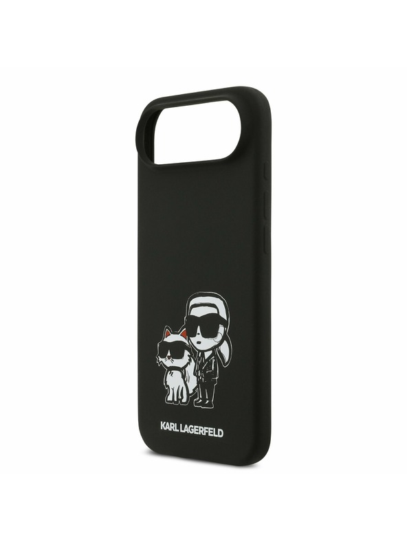 Karl Lagerfeld Karl Lagerfeld Liquid Silicone K&CH Sketch MagSafe Hátlap iPhone Air számára Fekete