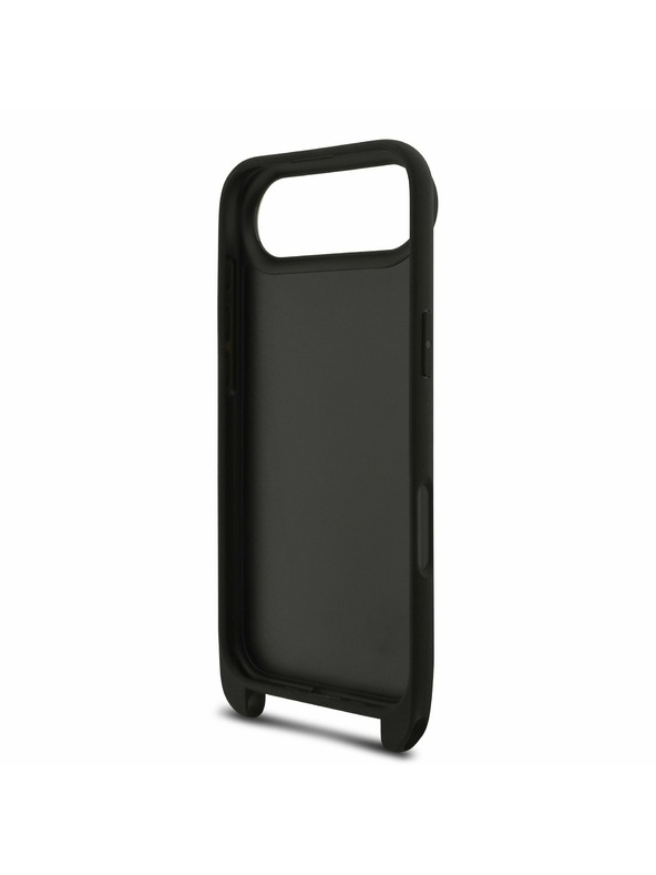 Karl Lagerfeld Karl Lagerfeld Saffiano Crossbody Pánt Metal Karl and Choupette Hátlap iPhone Air számára Fekete