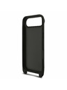 Karl Lagerfeld Karl Lagerfeld Saffiano Crossbody Pánt Metal Karl and Choupette Hátlap iPhone Air számára Fekete