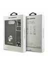 Karl Lagerfeld Karl Lagerfeld Saffiano Crossbody Pánt Metal Karl and Choupette Hátlap iPhone Air számára Fekete