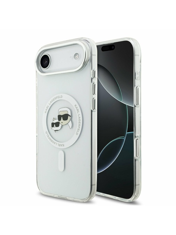 Karl Lagerfeld Karl Lagerfeld IML K&CH Heads Metal Frame MagSafe Hátlap iPhone Air számára Átlátszó