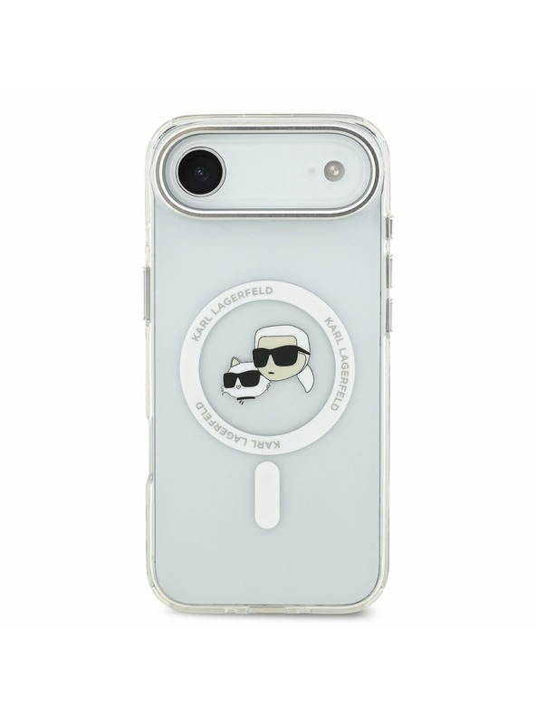 Karl Lagerfeld Karl Lagerfeld IML K&CH Heads Metal Frame MagSafe Hátlap iPhone Air számára Átlátszó