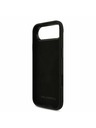Karl Lagerfeld Karl Lagerfeld Liquid Silicone Metal Ikonik Hátlap iPhone Air számára Fekete