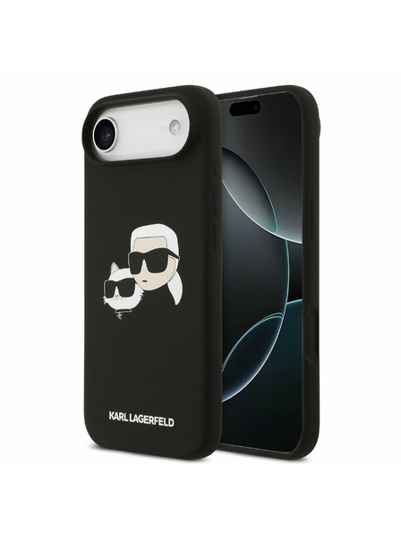Karl Lagerfeld Karl Lagerfeld Liquid Silicone Double Heads MagSafe Hátlap iPhone Air számára Fekete