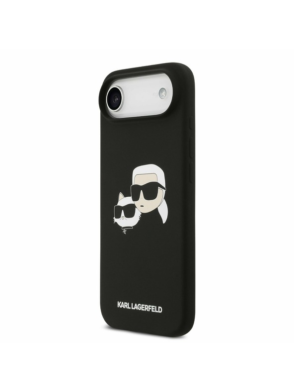 Karl Lagerfeld Karl Lagerfeld Liquid Silicone Double Heads MagSafe Hátlap iPhone Air számára Fekete