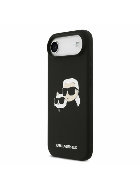Karl Lagerfeld Karl Lagerfeld Liquid Silicone Double Heads MagSafe Hátlap iPhone Air számára Fekete