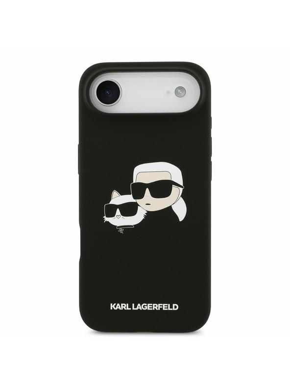 Karl Lagerfeld Karl Lagerfeld Liquid Silicone Double Heads MagSafe Hátlap iPhone Air számára Fekete