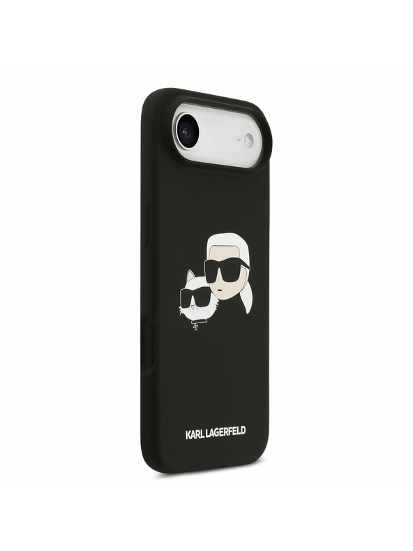 Karl Lagerfeld Karl Lagerfeld Liquid Silicone Double Heads MagSafe Hátlap iPhone Air számára Fekete