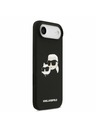 Karl Lagerfeld Karl Lagerfeld Liquid Silicone Double Heads MagSafe Hátlap iPhone Air számára Fekete